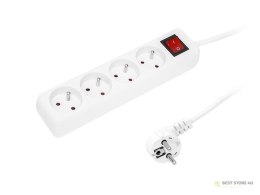 98-036# Przedłużacz sieciowy pr-470wsp 4-gniazda z uziemieniem+wyłącznik 5m biały 3x1,5mm