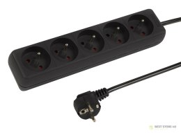 98-045# Przedłużacz sieciowy pr-570p 5-gniazd z uziemieniem 5m czarny 3x1,5mm