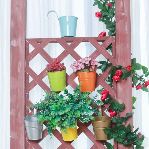 AG691I Doniczka balkonowa żółta