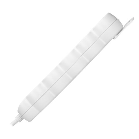 Przedłużacz 5-krotny 2P+Z (Schuko), 1,5m H05VV-F 3x1,5mm2, Imax=16A, płaska wtyczka, biały