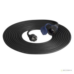 Przedłużacz warsztatowy bryzgoszczelny IP44, 1x2P+Z 10m,kabel gumowy olejoodporny H07RN-F 3x1,5mm?, 230VAC/16A, schuko