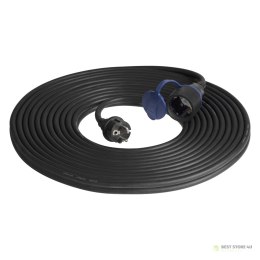 Przedłużacz warsztatowy bryzgoszczelny IP44, 1x2P+Z 20m,kabel gumowy olejoodporny H07RN-F 3x1,5mm?, 230VAC/16A, schuko