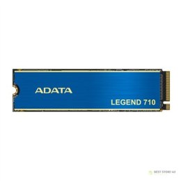 ADATA | LEGEND 710 | 512 GB | Format SSD M.2 2280 | Interfejs SSD PCIe Gen3x4 | Prędkość odczytu 2400 MB/s | Prędkość zapisu 180