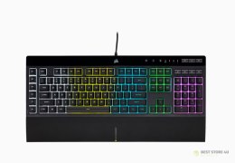 Corsair | Rubber Dome | K55 RGB PRO | Gaming Keyboard | Gaming Keyboard | RGB LED light | US | Wired | Black
