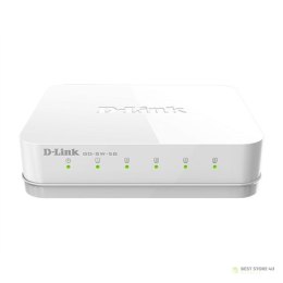 D-Link | Switch | GO-SW-5G/E | Niezarządzany | Desktop | Ilość portów 10/100 Mbps (RJ-45) | Ilość portów 1 Gbps (RJ-45) 5 | Iloś