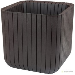 Doniczka Keter Cube Wood Planter M brązowa