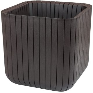 Doniczka Keter Cube Wood Planter M brązowa