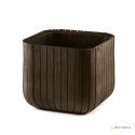 Doniczka Keter Cube Wood Planter M brązowa