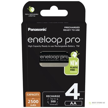Panasonic | AA | 2500 mAh | 4 sztuki | ENELOOP Pro BK-3HCDE/4BE Panasonic | AA | 2500 mAh | 4 sztuki | ENELOOP Pro BK-3HCDE/4BE