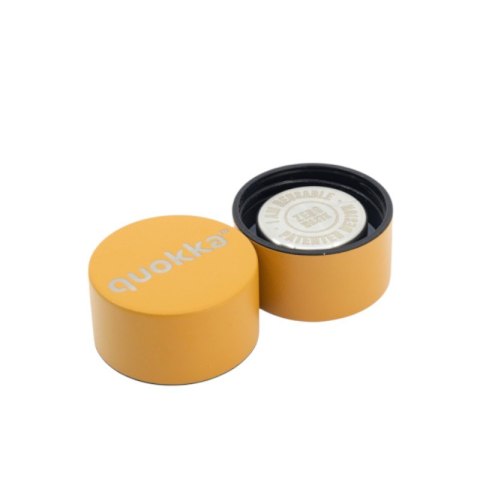 Quokka Solid With Strap - Butelka termiczna ze stali nierdzewnej 630 ml z paskiem (Mustard)