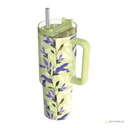 Quokka Stream - Kubek termiczny ze stali nierdzewnej 1200 ml ze słomką (Matcha)