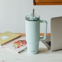 Quokka Stream - Kubek termiczny ze stali nierdzewnej 950 ml ze słomką (Turquoise)