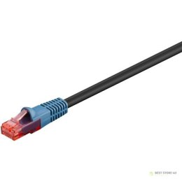 Goobay | CAT 6 Outdoor-patch cable U/UTP | 94389 | 15 m | Black | Wstępnie okablowany, nieekranowany kabel LAN z wtykami RJ45 do