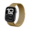 Crong Milano Steel - Pasek ze stali nierdzewnej do Apple Watch 38/40/41/42 mm (złoty)