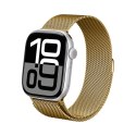 Crong Milano Steel - Pasek ze stali nierdzewnej do Apple Watch 38/40/41/42 mm (złoty)