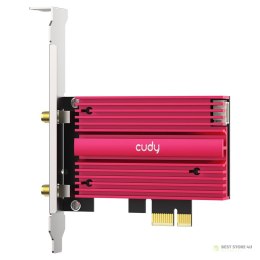 Karta sieciowa CUDY WE4000 AX5400 Wi-Fi 6/6E BT 5.2 Intel AX210NGW Radiator PCIe + Antena na kablu