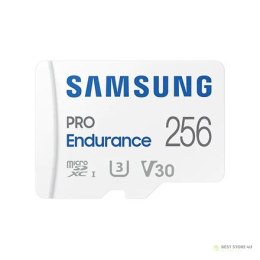 Samsung | PRO Endurance | MB-MJ256KA/EU | 256 GB | Karta pamięci microSD | Pamięć flash klasy U3, V30, Class 10 | Adapter SD