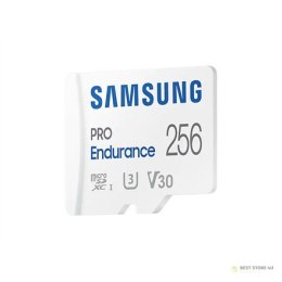 Samsung | PRO Endurance | MB-MJ256KA/EU | 256 GB | Karta pamięci microSD | Pamięć flash klasy U3, V30, Class 10 | Adapter SD