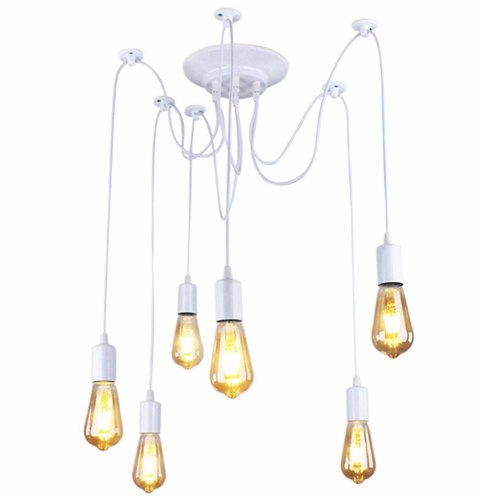 ZD74B Lampa sufitowa 6 ramion biała