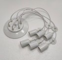ZD74B Lampa sufitowa 6 ramion biała