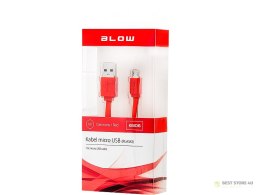 66-066# Przyłącze usb a - micro b 1,0m czerwone flat