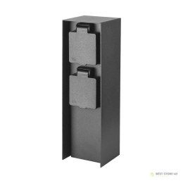 Słupek Ogrodowy V-TAC 2 Gniazda 2x16A 23cm 3600W IP54 Grafit VT-1196 3 Lata Gwarancji