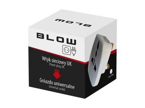 Síťová zástrčka UK bílá