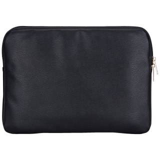 Guess Grained Zipper Pocket Triangle Logo Sleeve - Etui na notebooka 14" (czarny)