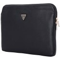 Guess Grained Zipper Pocket Triangle Logo Sleeve - Etui na notebooka 14" (czarny)