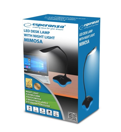 ELD105K Esperanza lampka led biurkowa mimosa czarna