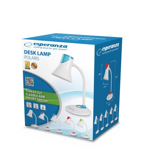 ELD111G Esperanza lampka biurkowa e27 polaris zielona