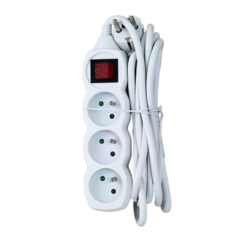 ELK211W Esperanza listwa zasilająca 3 gn. wł. 3m biała