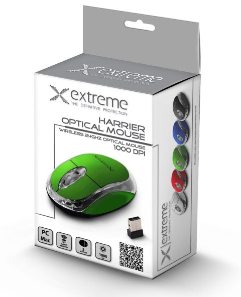 XM105G Extreme mysz bezprz. 2.4ghz 3d opt. usb harrier zielona