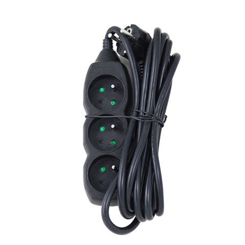 ELK204K Esperanza listwa zasilająca 3 gn. 3m czarna