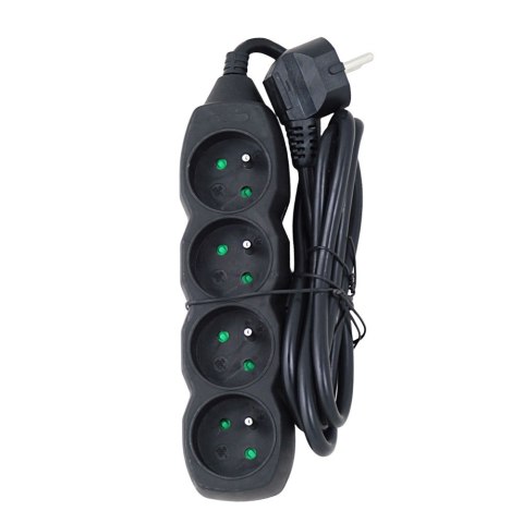 ELK205K Esperanza listwa zasilająca 4 gn. 1.5m czarna