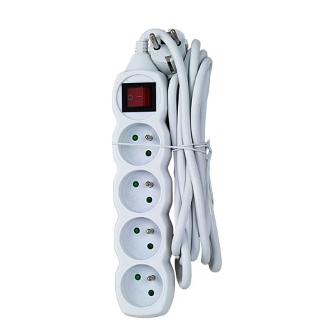 ELK213W Esperanza listwa zasilająca 4 gn. wł. 3m biała