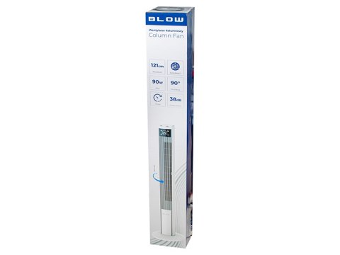Sloupový ventilátor 121 cm 90W bílý