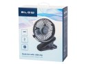 Stolní ventilátor s klipem 10cm USB + dobíjecí baterie černá