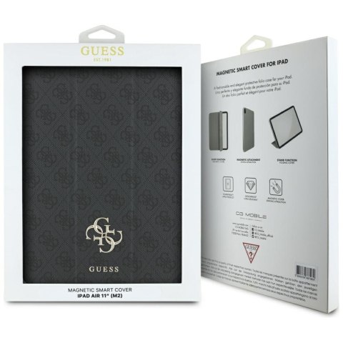 Guess Magnetic 4G Big Logo - Etui iPad Air 11" M3 (2025) / iPad Air 11" M2 (2024) (czarny)