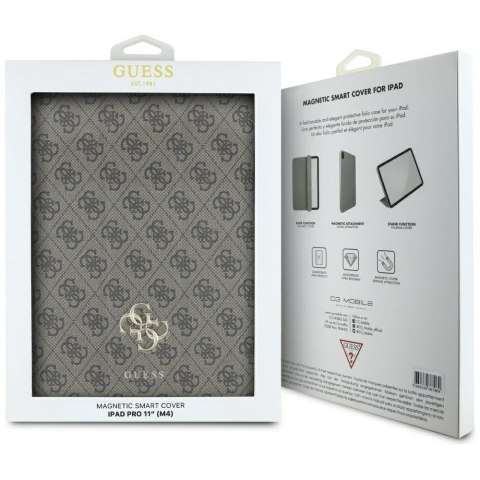 Guess Magnetic 4G Big Logo - Etui iPad Pro 11" M4 (2024) (brązowy)