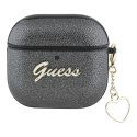 Guess Metallic Script Charm - Etui AirPods 4 (czarny)