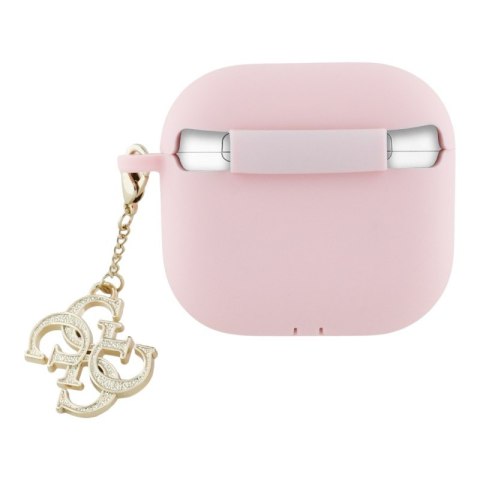 Guess Silicone 4G Charm - Etui AirPods 4 (różowy)