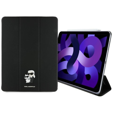 Karl Lagerfeld Book Cover Saffiano Magnetic Karl & Choupette - Etui iPad Air 13" M3 (2025) / iPad Air 13" M2 (2024) (czarny)