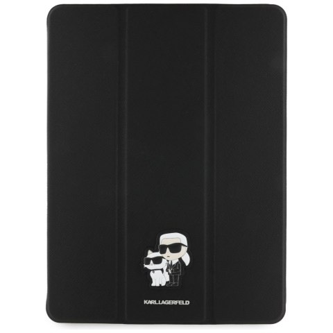 Karl Lagerfeld Book Cover Saffiano Magnetic Karl & Choupette - Etui iPad Air 13" M3 (2025) / iPad Air 13" M2 (2024) (czarny)