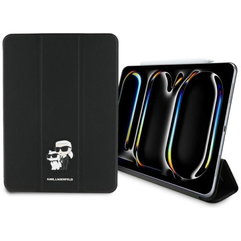 Karl Lagerfeld Book Cover Saffiano Magnetic Karl & Choupette - Etui iPad Pro 11" M4 (2024) (czarny)