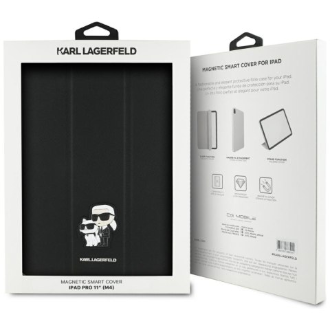 Karl Lagerfeld Book Cover Saffiano Magnetic Karl & Choupette - Etui iPad Pro 11" M4 (2024) (czarny)