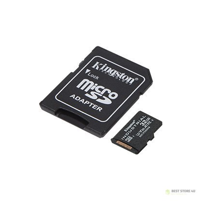 Kingston UHS-I 32 GB, microSDHC/SDXC Industrial Card, Flash memory class Class 10, UHS-I, U3, V30, A1, SD Adapter Kingston UHS-I 32 GB, microSDHC/SDXC Industrial Card, Flash memory class Class 10, UHS-I, U3, V30, A1, SD Adapter