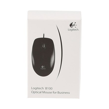 Logitech Mouse B100 Wired, czarna