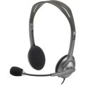 Logitech Stereofoniczny zestaw słuchawkowy H111 Wbudowany mikrofon, 3,5 mm, szary