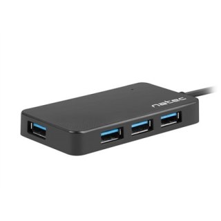 Natec USB 3.0 HUB, Moth, 4-Port, Black